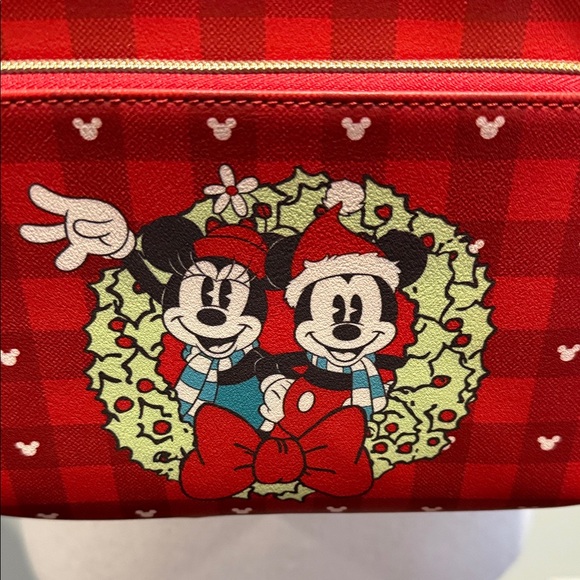 Disney 100 Red Checkered Backpack with Characters NWTS - Picture 4 of 13